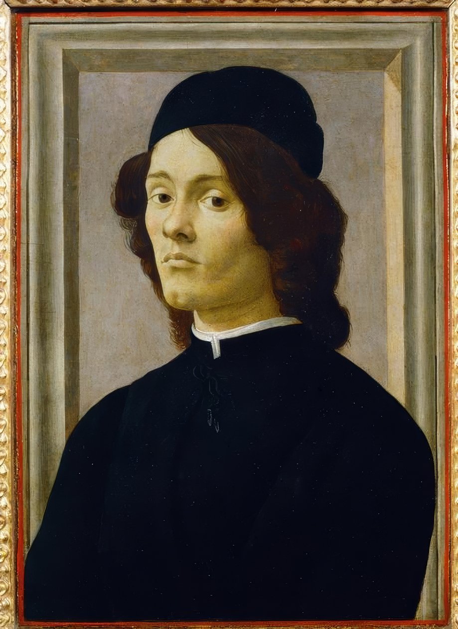 一名年轻男子的画像 作者 桑德罗·波提切利（Sandro Botticelli）