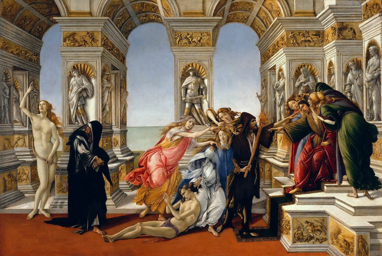 Apelles的诽谤，1497-98 作者 桑德罗·波提切利（Sandro Botticelli）