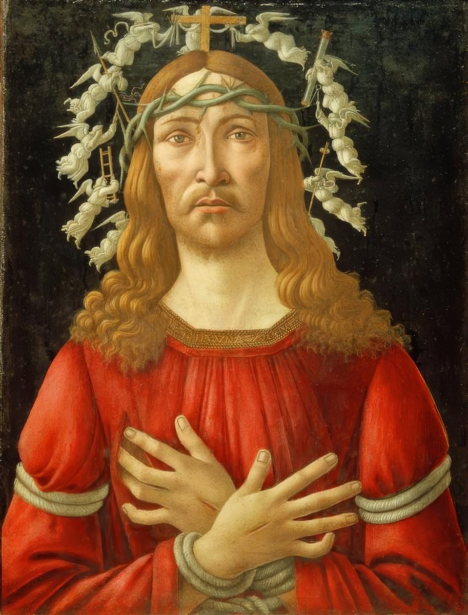 基督与天使的灵气一样痛苦 作者 桑德罗·波提切利（Sandro Botticelli）