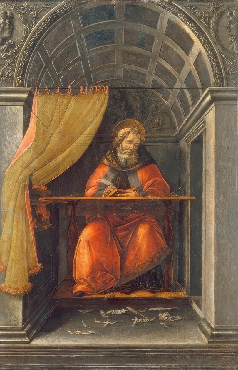 细胞中的圣奥古斯丁 作者 桑德罗·波提切利（Sandro Botticelli）