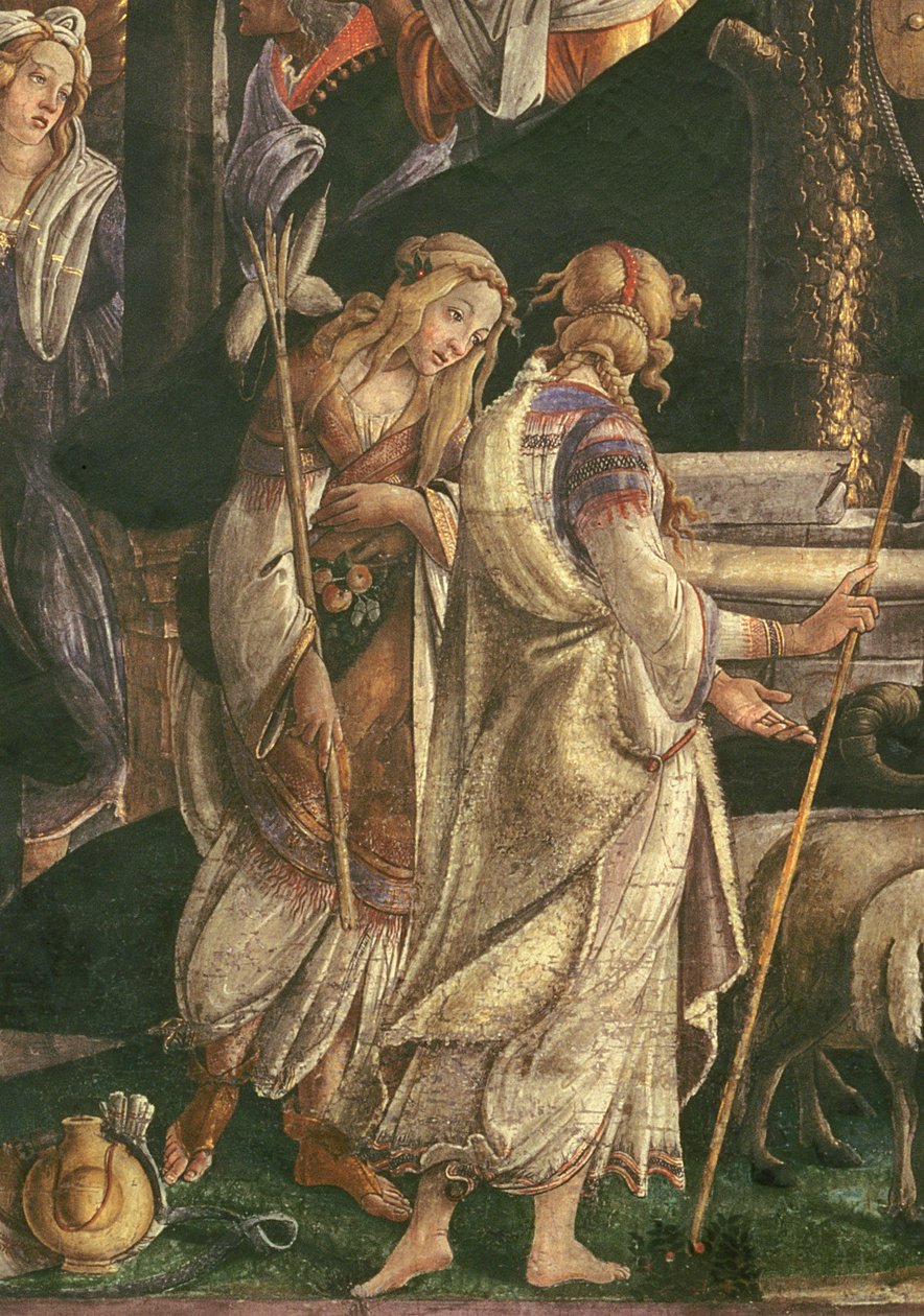 1481年在西斯廷教堂的摩西青年的细节 作者 桑德罗·波提切利（Sandro Botticelli）
