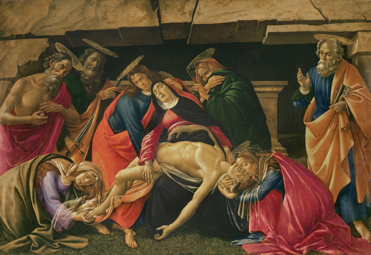 基督的哀悼。 c.1490 作者 桑德罗·波提切利（Sandro Botticelli）