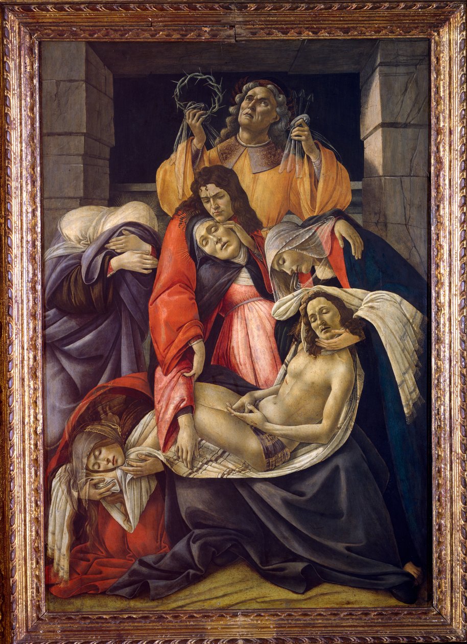 哀悼死去的基督，c.1490-1500（木油） 作者 桑德罗·波提切利（Sandro Botticelli）