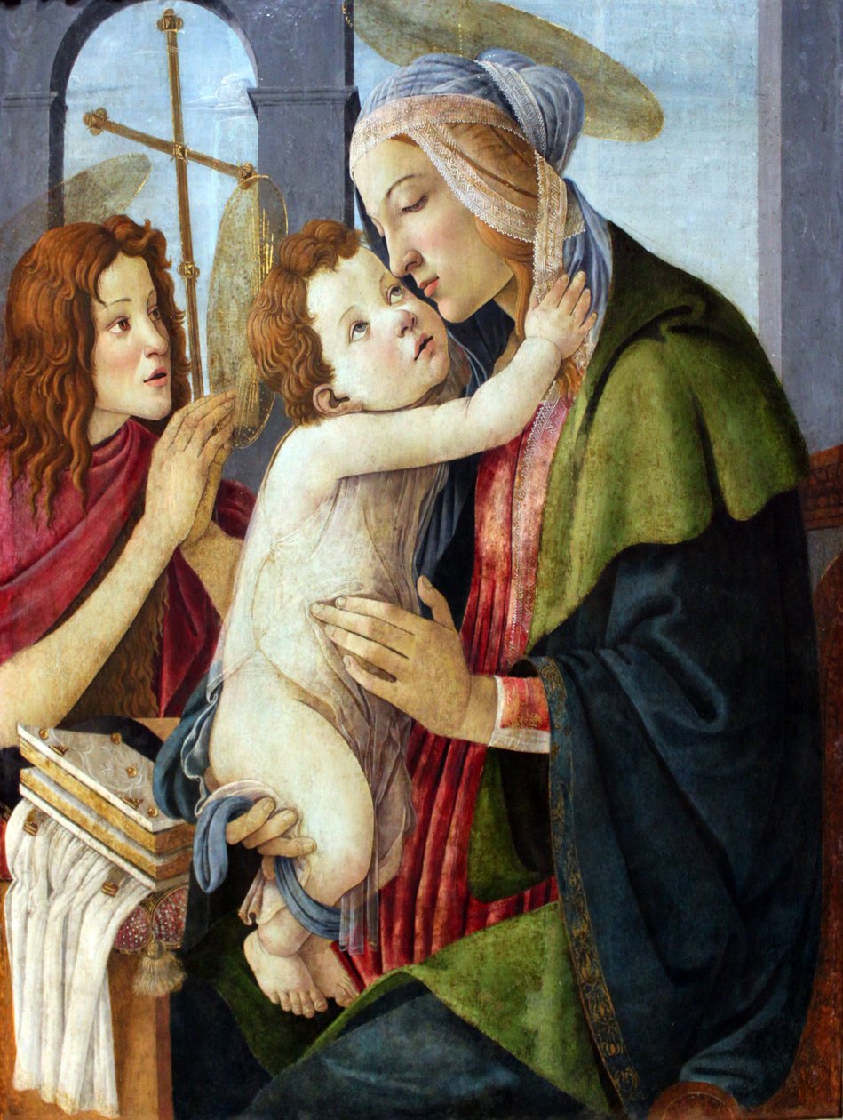 麦当娜和孩子与婴儿圣约翰 作者 桑德罗·波提切利（Sandro Botticelli）
