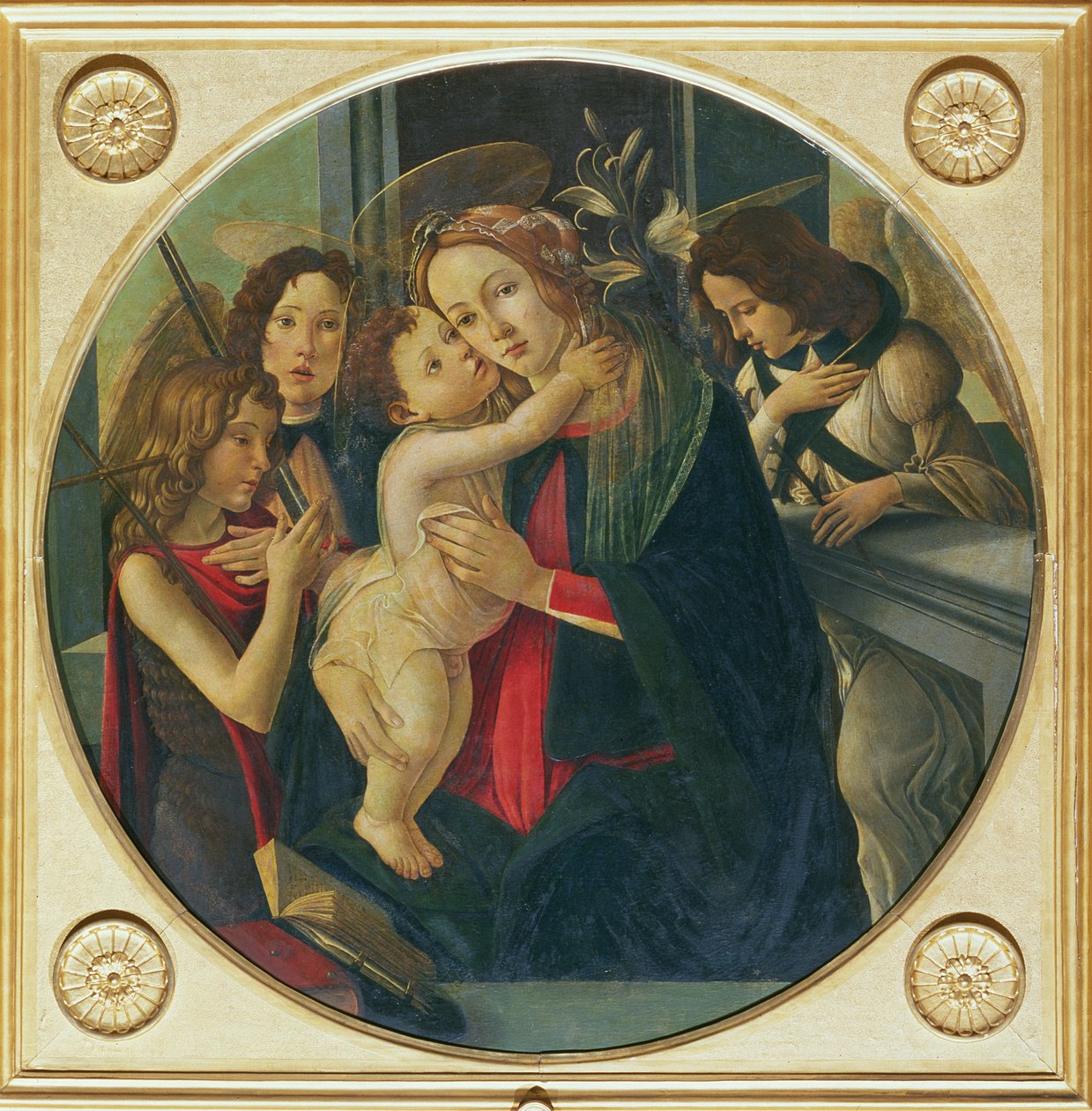 麦当娜和孩子与圣施洗约翰 作者 桑德罗·波提切利（Sandro Botticelli）