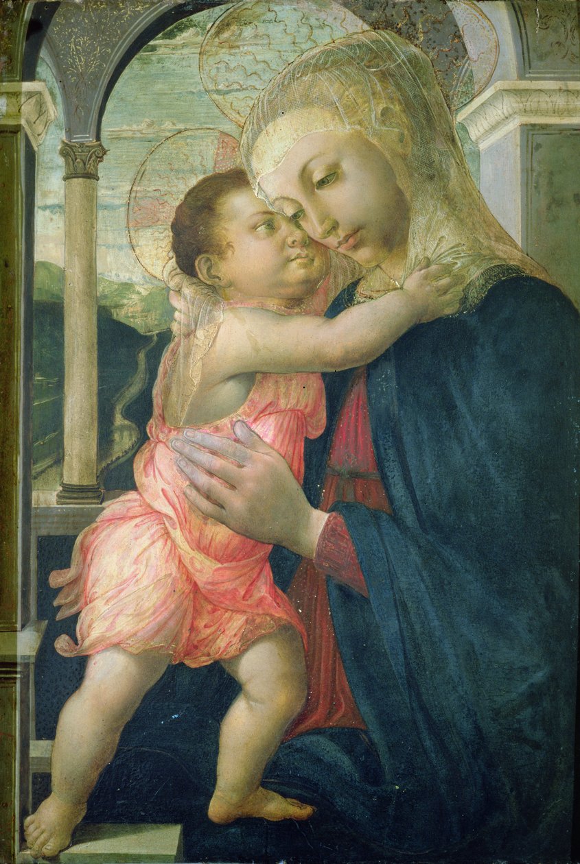 凉廊的麦当娜，1467-70 作者 桑德罗·波提切利（Sandro Botticelli）