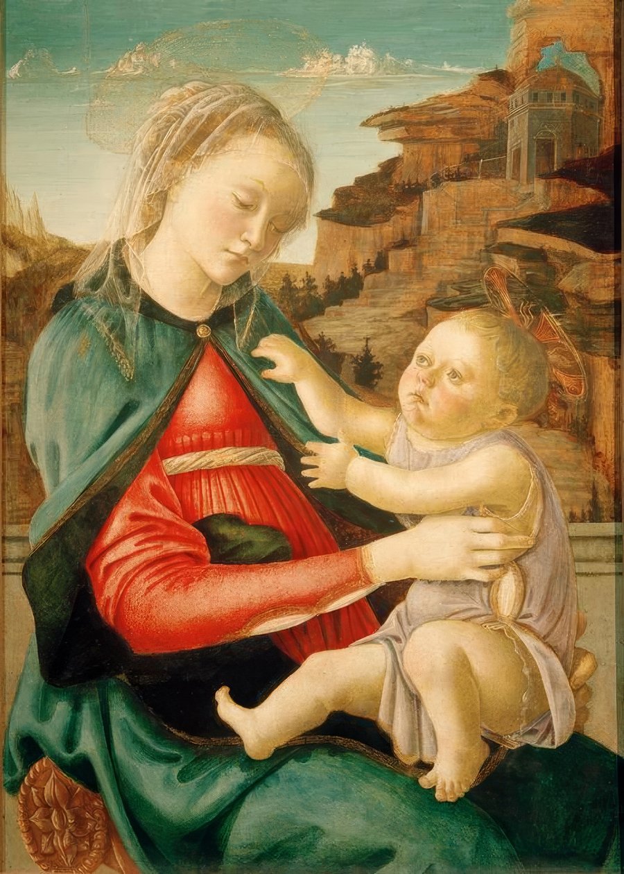 玛丽与孩子（麦当娜·吉迪） 作者 桑德罗·波提切利（Sandro Botticelli）