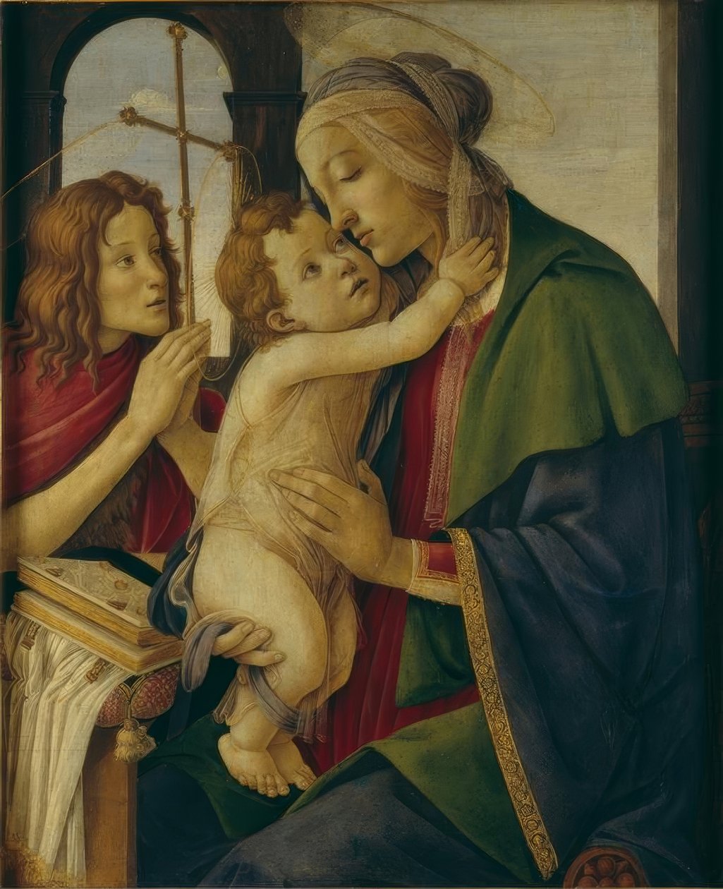 玛丽亚与孩子和约翰内斯本 作者 桑德罗·波提切利（Sandro Botticelli）
