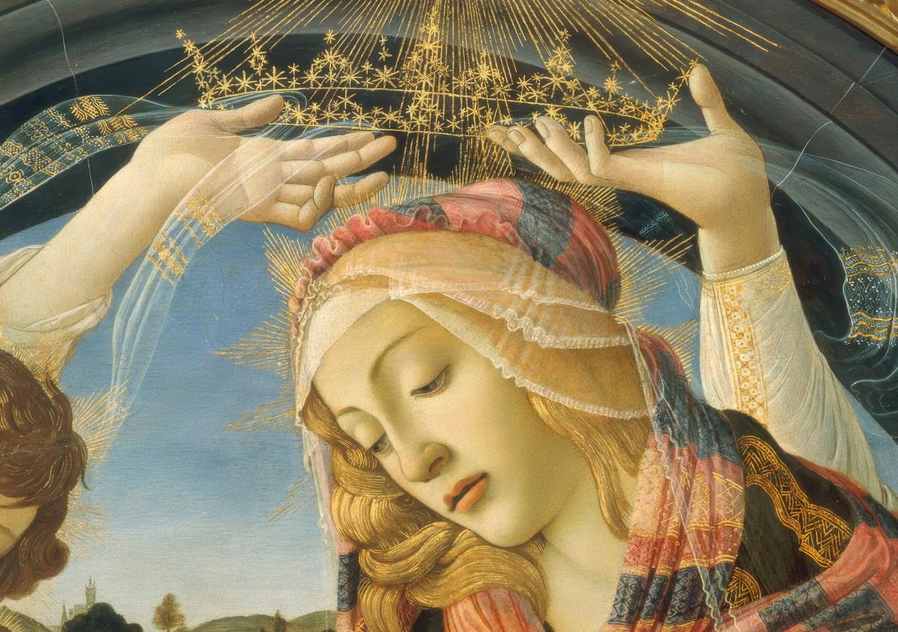 玛丽与孩子和五个天使 作者 桑德罗·波提切利（Sandro Botticelli）