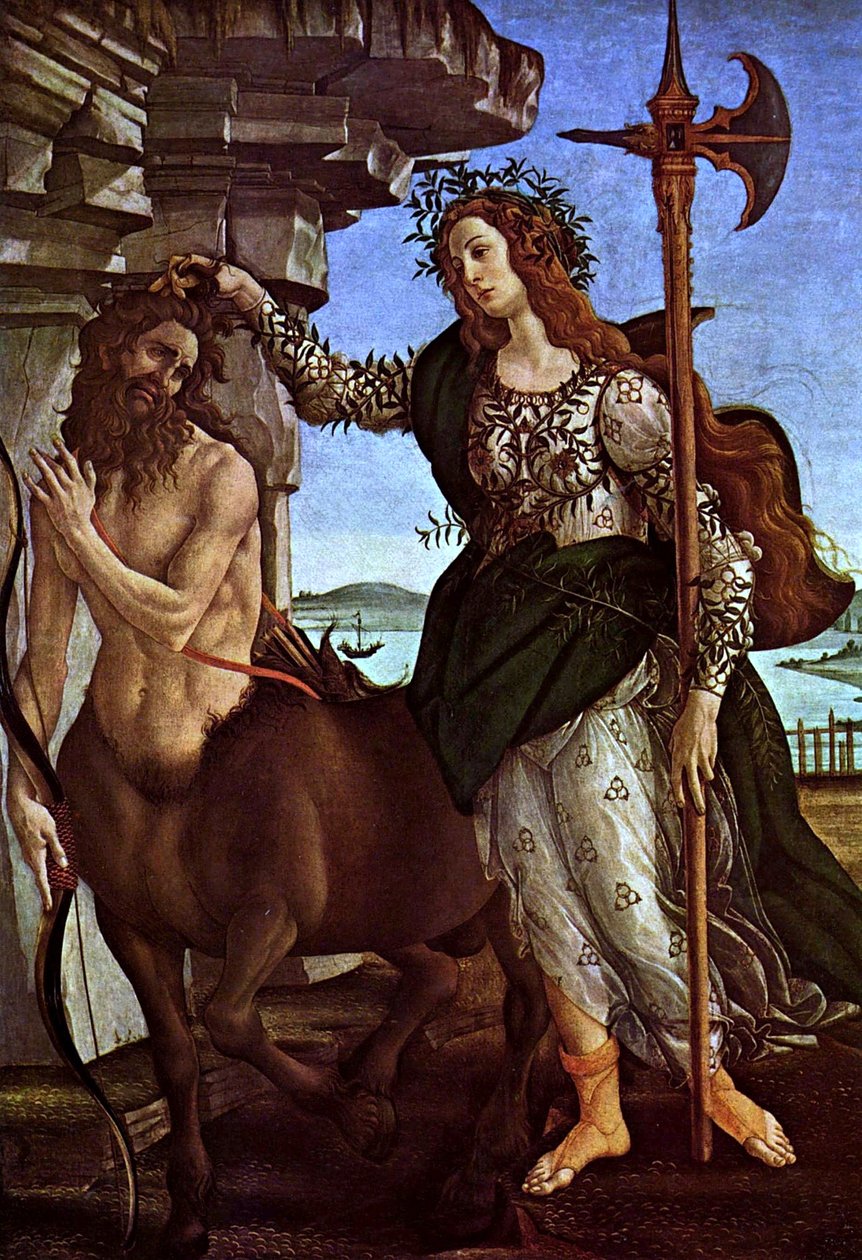 密涅瓦和半人马座 作者 桑德罗·波提切利（Sandro Botticelli）