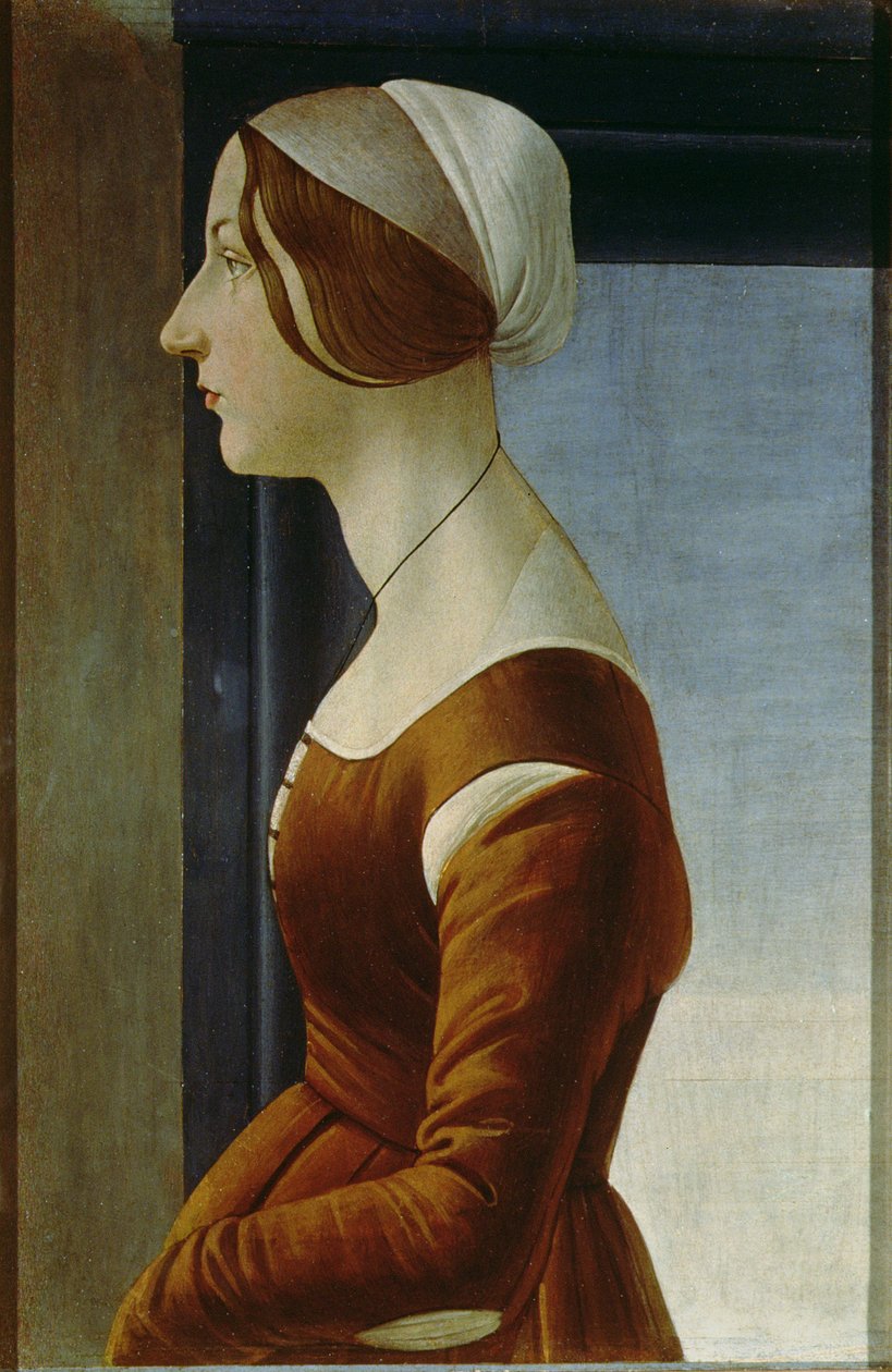 被认为是Alfonsina Orsini的一名妇女的画象 作者 桑德罗·波提切利（Sandro Botticelli）
