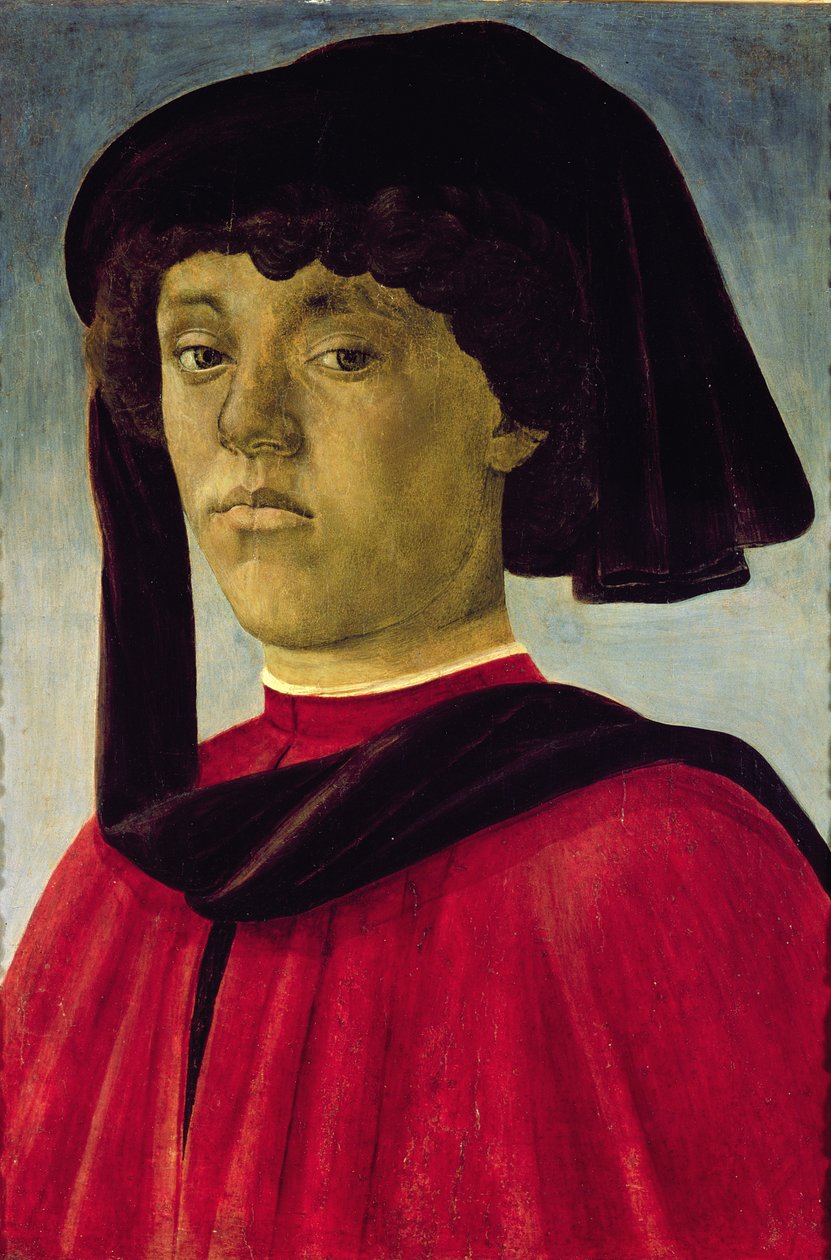 一名年轻男子的画像 作者 桑德罗·波提切利（Sandro Botticelli）