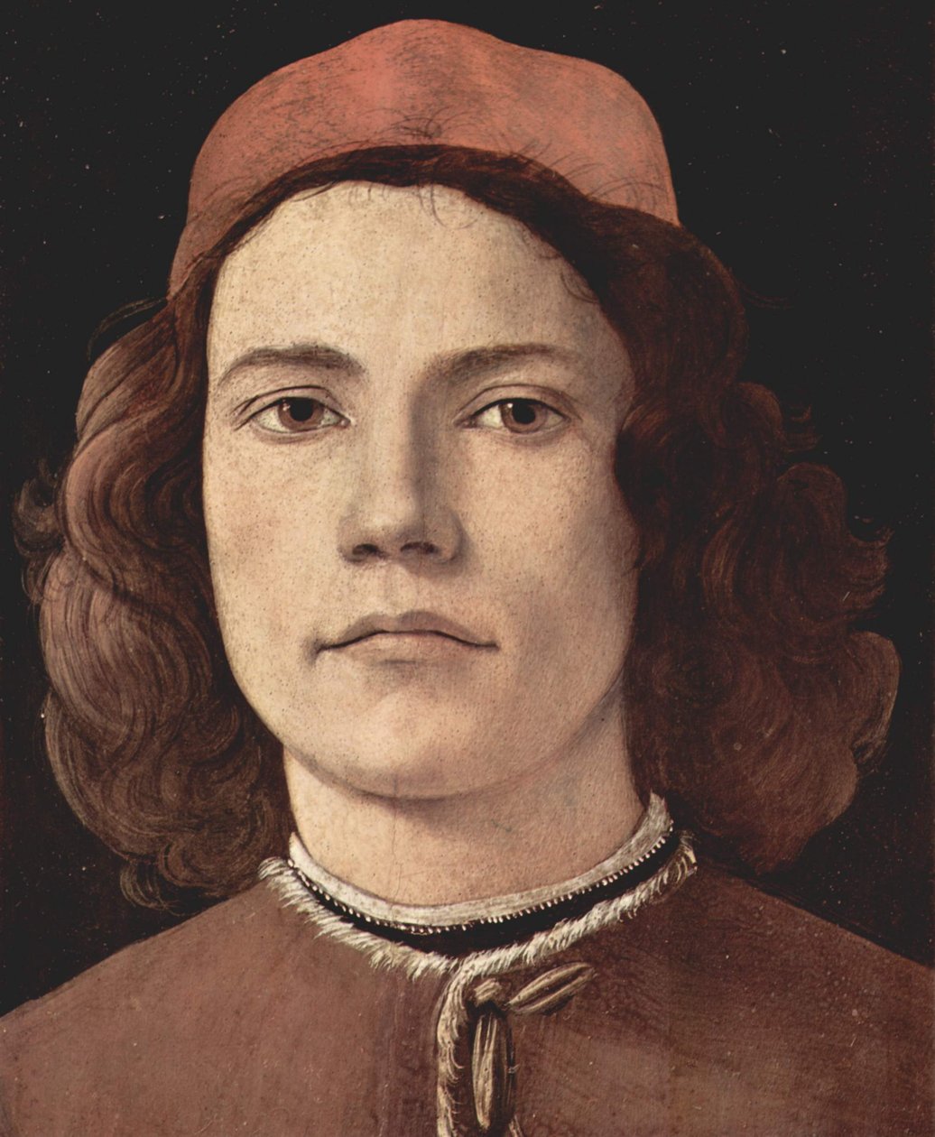 一名年轻男子的画像 作者 桑德罗·波提切利（Sandro Botticelli）