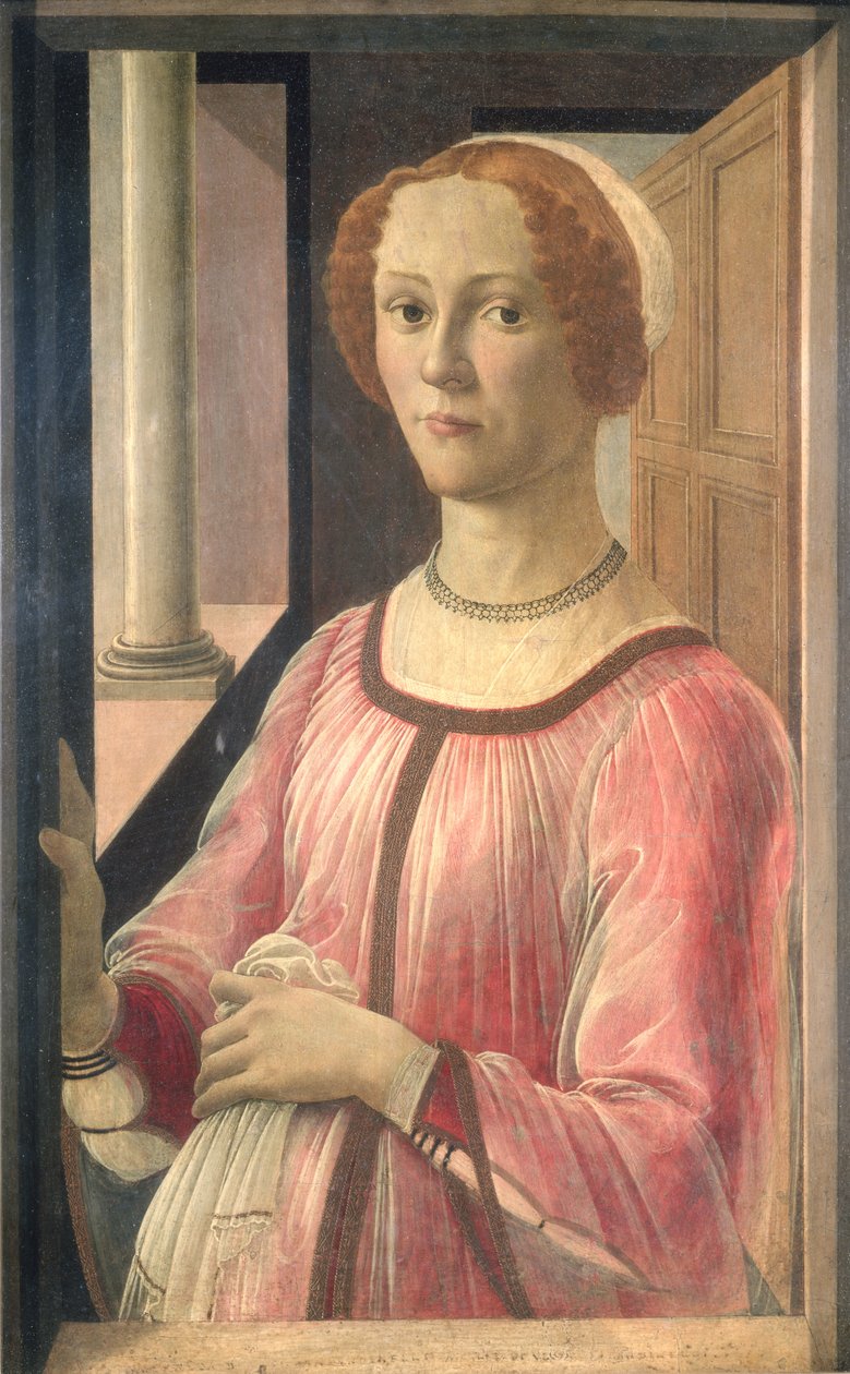 Smeralda Bandinelli，雕塑家Baccio Bandinelli的祖母，c.1471（面板上的蛋彩画） 作者 桑德罗·波提切利（Sandro Botticelli）