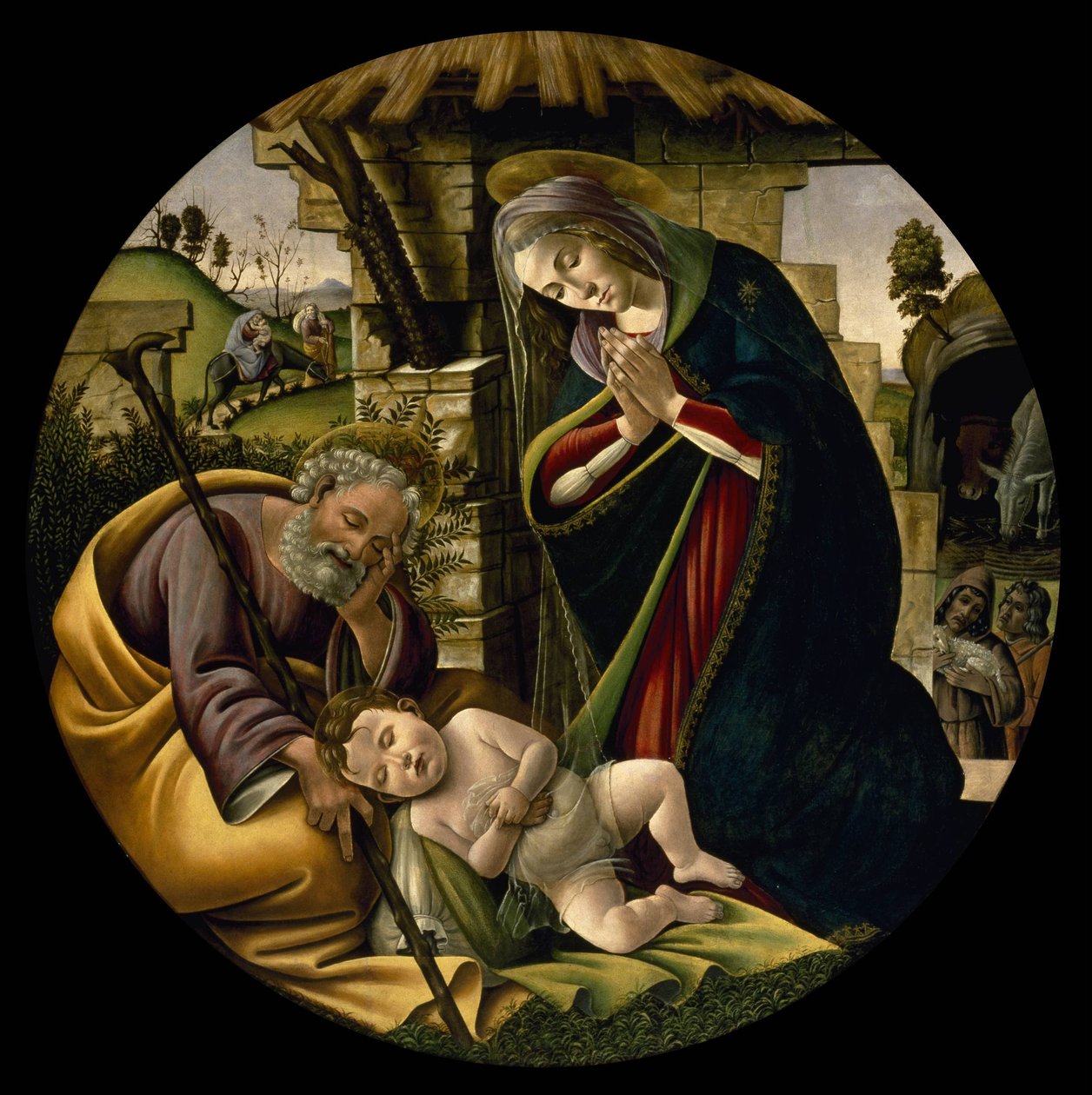对基督孩子的崇拜 作者 桑德罗·波提切利（Sandro Botticelli）
