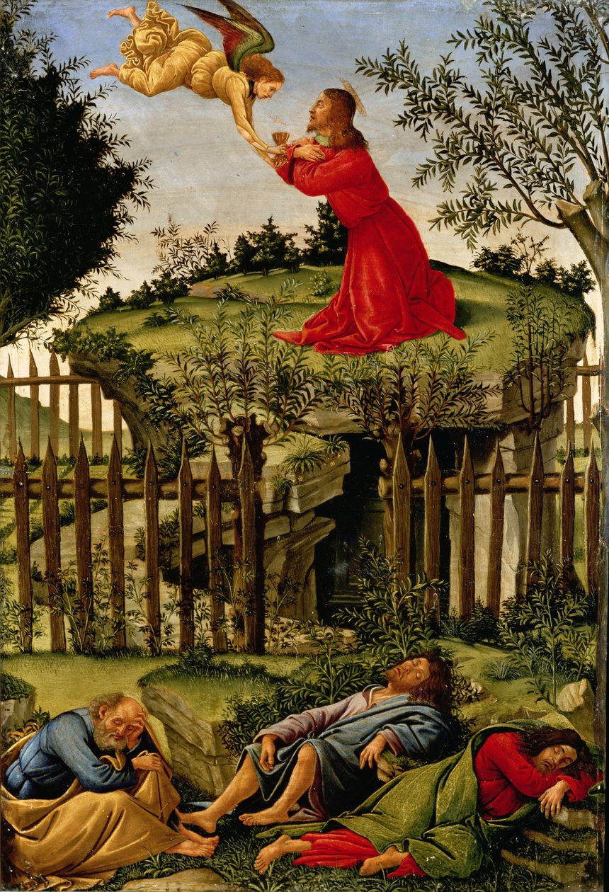 花园里的痛苦，c.1500 作者 桑德罗·波提切利（Sandro Botticelli）