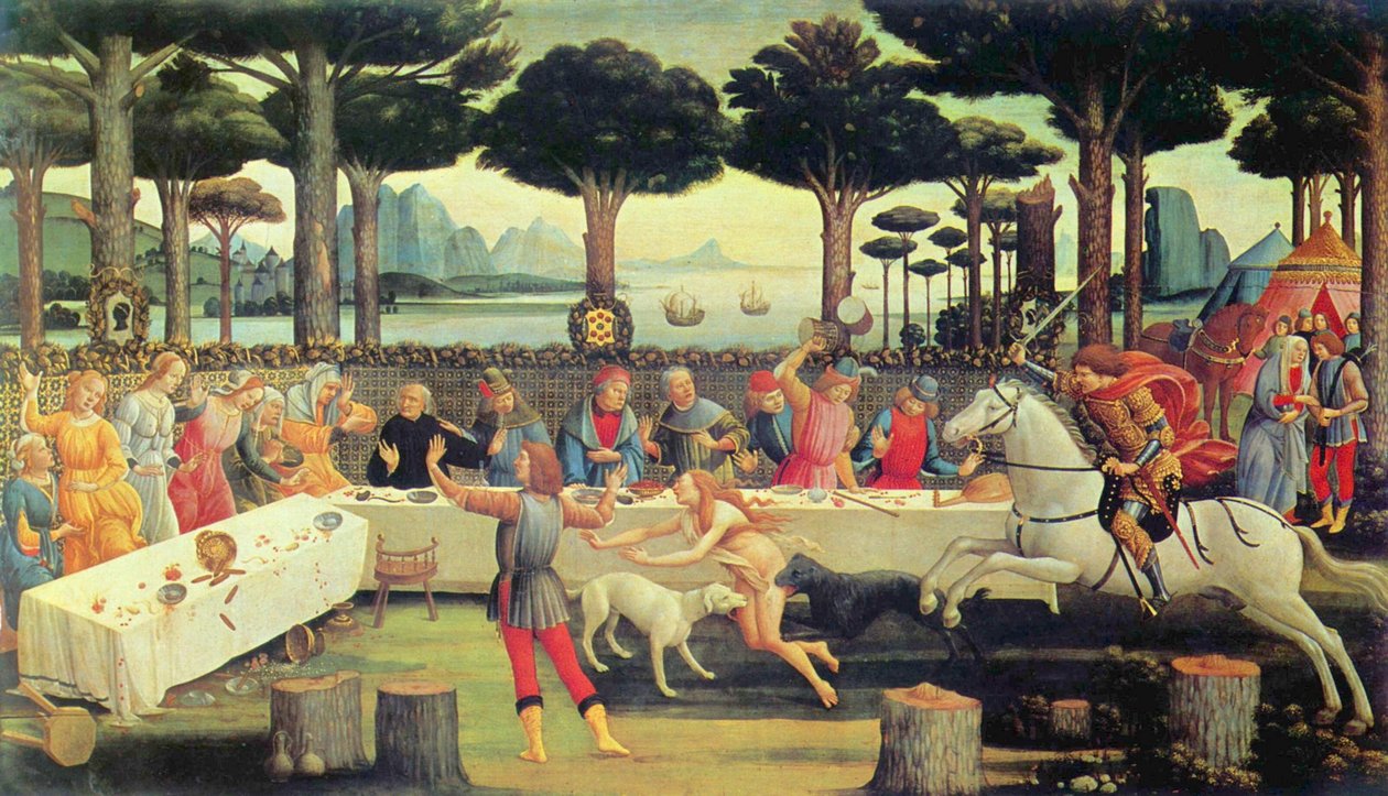 松树林中的宴会 作者 桑德罗·波提切利（Sandro Botticelli）
