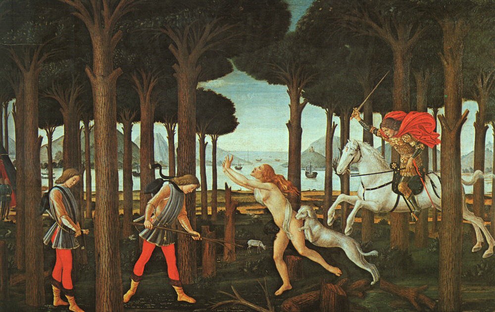 Nastagio degli Onesti的故事 作者 桑德罗·波提切利（Sandro Botticelli）