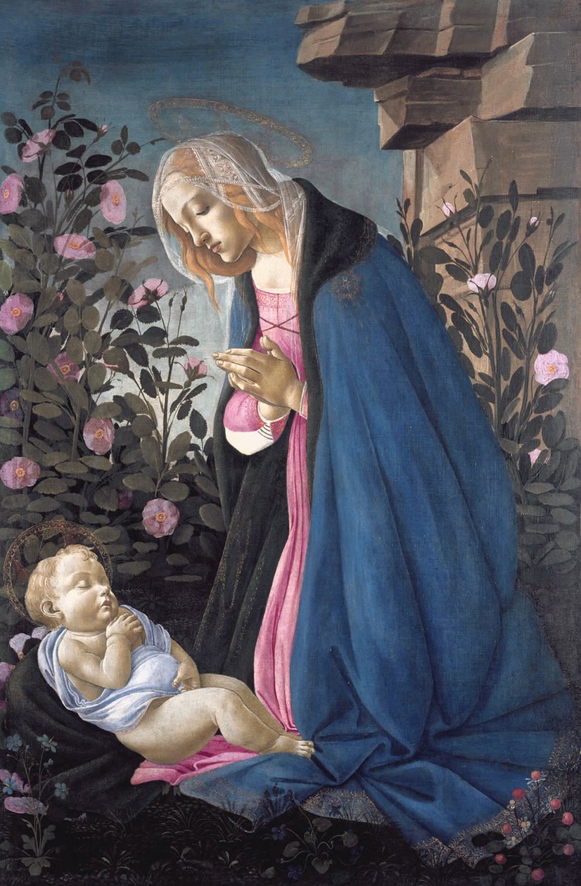 圣母崇拜沉睡的基督孩子 作者 桑德罗·波提切利（Sandro Botticelli）