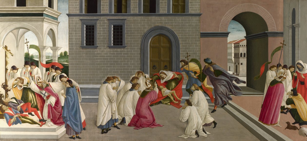 圣泽诺比乌斯的三个奇迹 作者 桑德罗·波提切利（Sandro Botticelli）