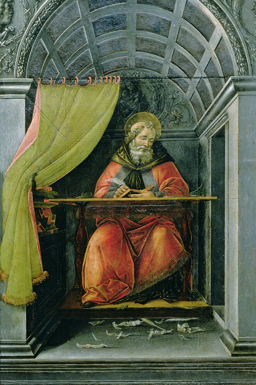 圣奥古斯丁在他的牢房 作者 桑德罗·波提切利（Sandro Botticelli）