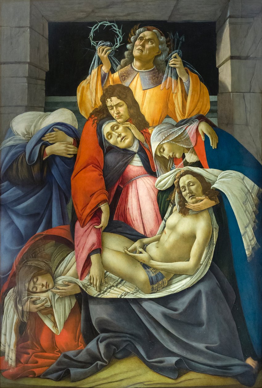 逝去的基督在哀悼 作者 桑德罗·波提切利（Sandro Botticelli）