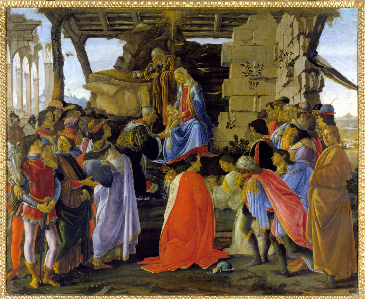美第奇家族成员的 "Magi的崇拜 "代表作 作者 桑德罗·波提切利（Sandro Botticelli）
