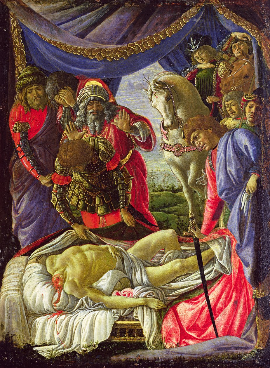 何乐弗尼尸体的发现（面板蛋彩画） 作者 桑德罗·波提切利（Sandro Botticelli）