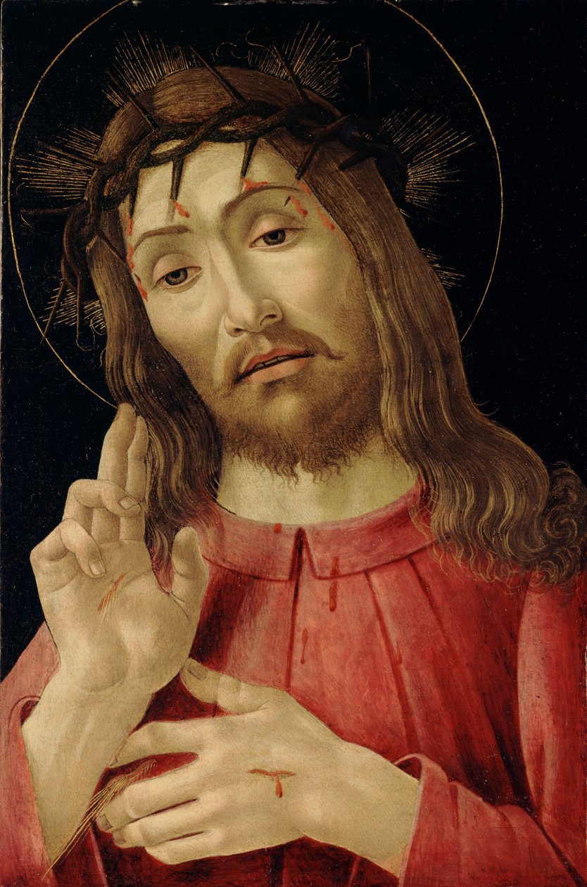 复活的基督，约 1480 年（木板上的油漆） 作者 桑德罗·波提切利（Sandro Botticelli）