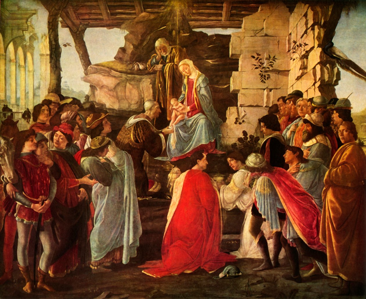 贤士的崇拜，1476年，1937年。 作者 桑德罗·波提切利（Sandro Botticelli）