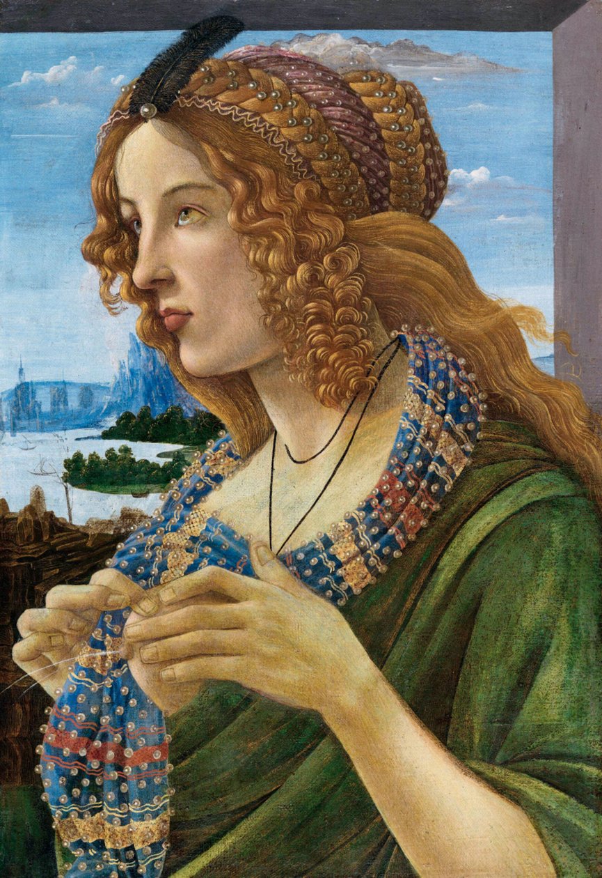 西蒙娜-韦斯普奇女士的寓言式画像，1480-1490年 作者 桑德罗·波提切利（Sandro Botticelli）
