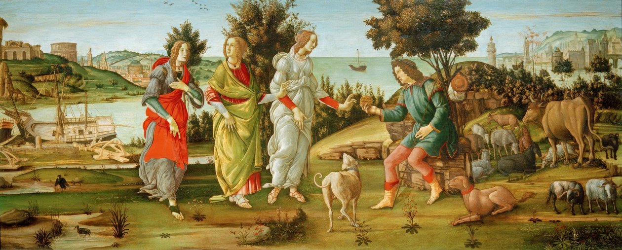 巴黎的判决 作者 桑德罗·波提切利（Sandro Botticelli）