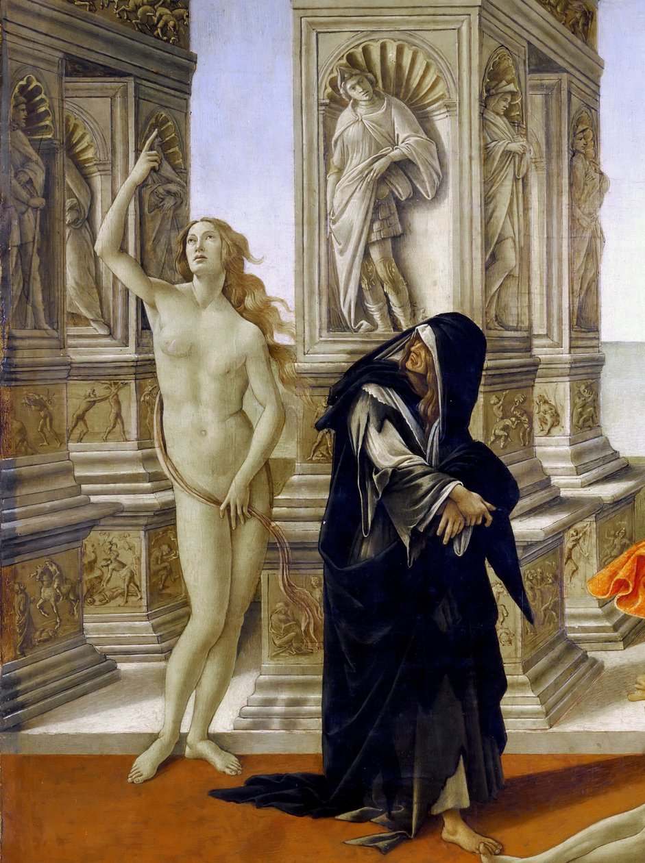 诽谤，细节 作者 桑德罗·波提切利（Sandro Botticelli）