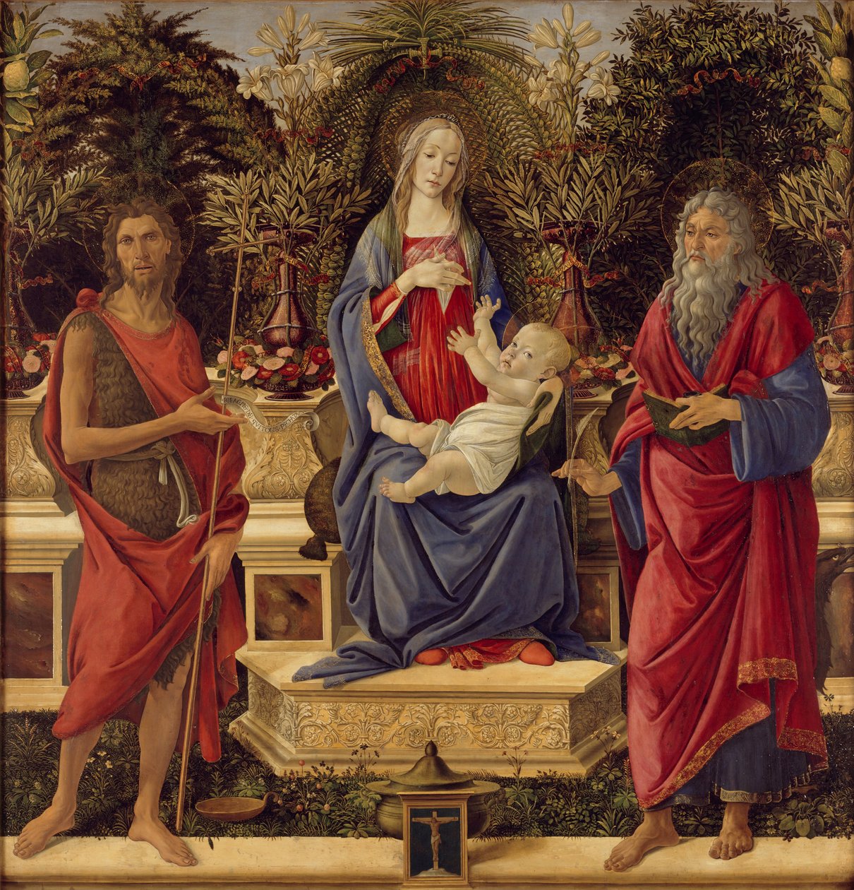 1485年，圣母与儿童和圣徒登基 作者 桑德罗·波提切利（Sandro Botticelli）