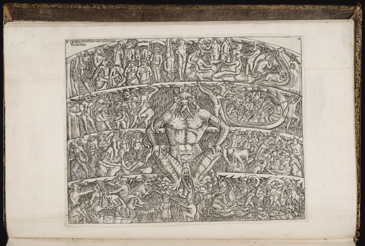 但丁的地狱的插图 作者 桑德罗·波提切利（Sandro Botticelli）