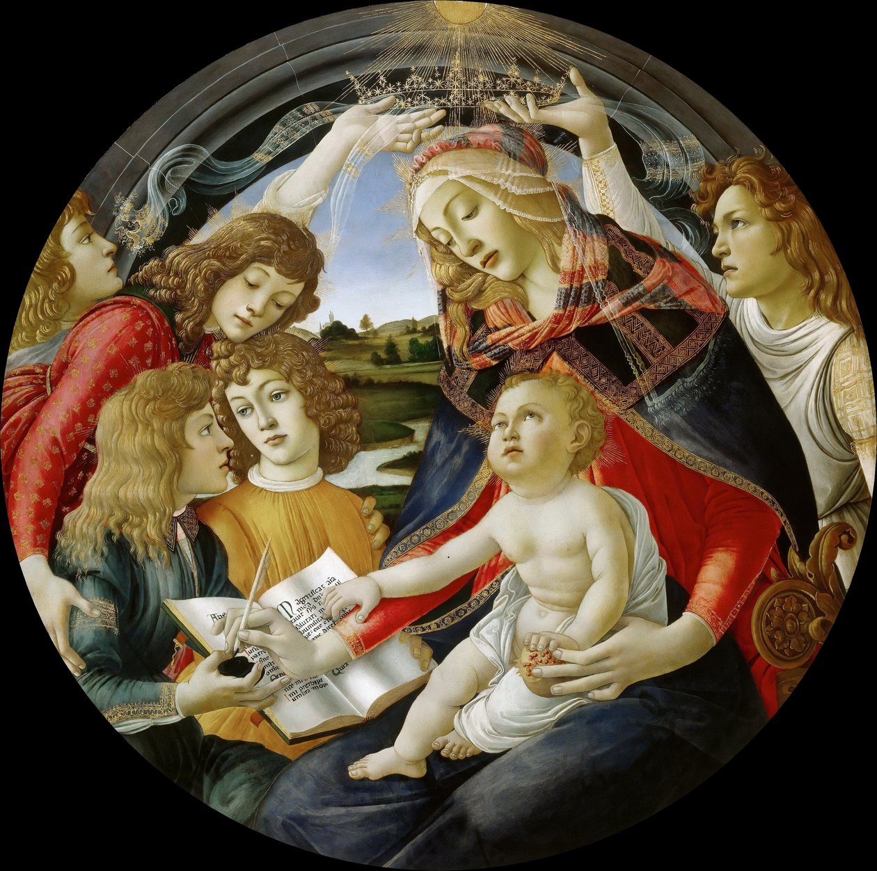 意大利语：圣母玛利亚 圣母玛利亚 作者 桑德罗·波提切利（Sandro Botticelli）