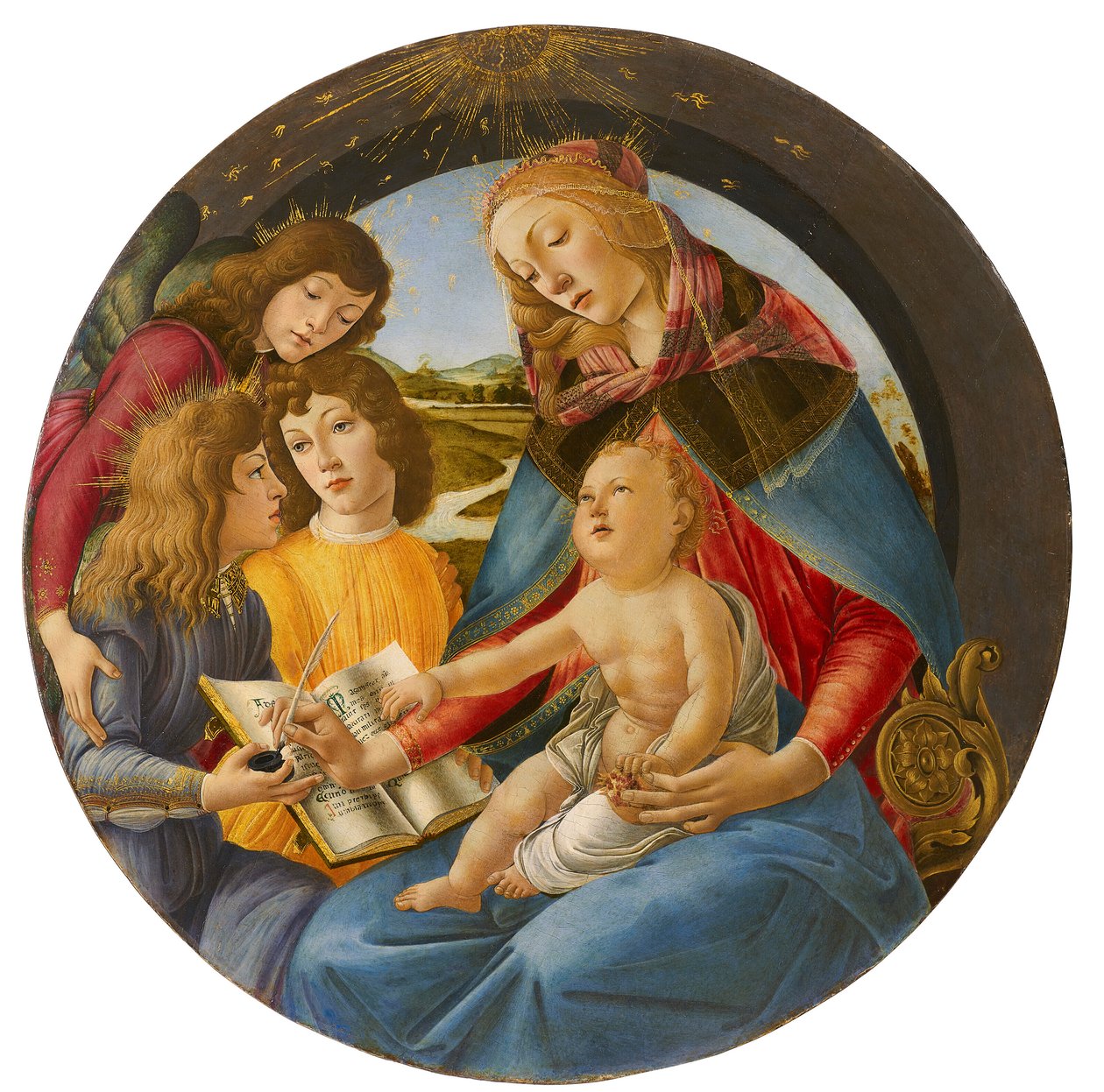 意大利语：圣母玛利亚 圣母玛利亚 作者 桑德罗·波提切利（Sandro Botticelli）