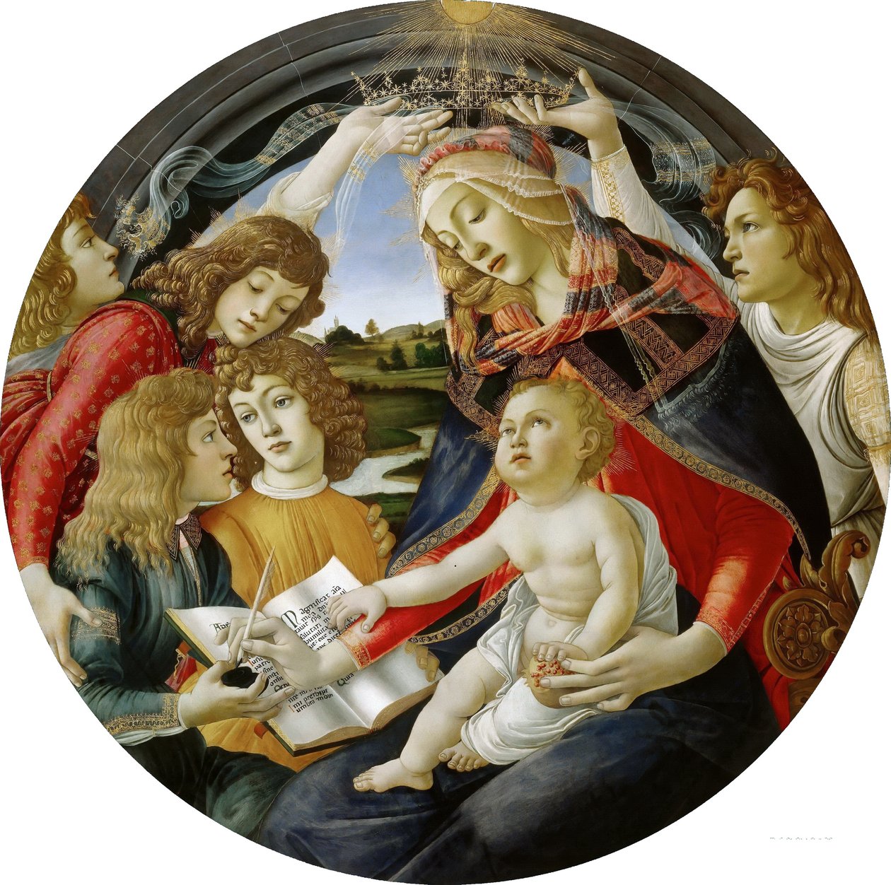 意大利语：圣母玛利亚 圣母玛利亚 作者 桑德罗·波提切利（Sandro Botticelli）