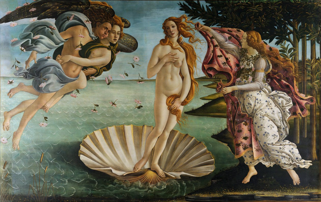 意大利语：维纳斯的诞生 维纳斯的诞生 作者 桑德罗·波提切利（Sandro Botticelli）