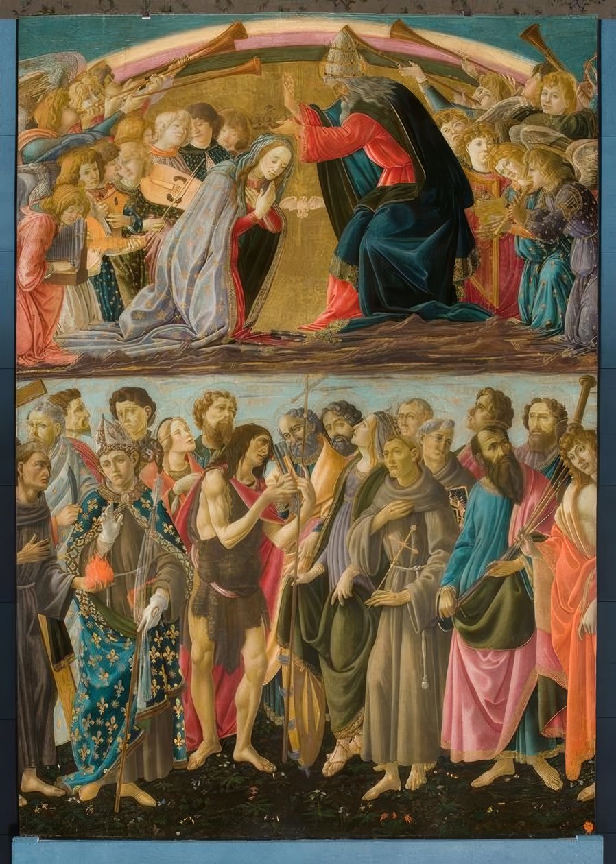 玛丽与圣徒加冕 作者 桑德罗·波提切利（Sandro Botticelli）
