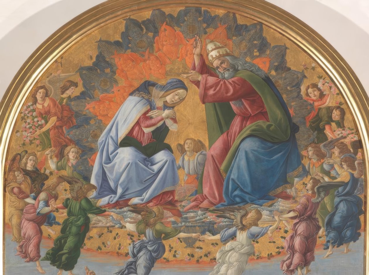 玛丽与四位圣徒加冕 作者 桑德罗·波提切利（Sandro Botticelli）