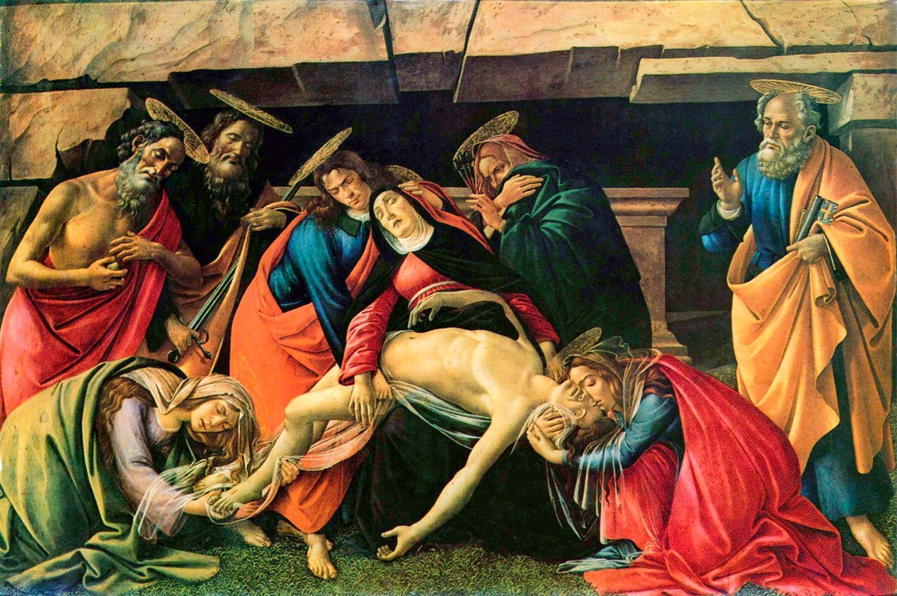 对死去的基督的哀叹》，1490-1492年。 作者 桑德罗·波提切利（Sandro Botticelli）