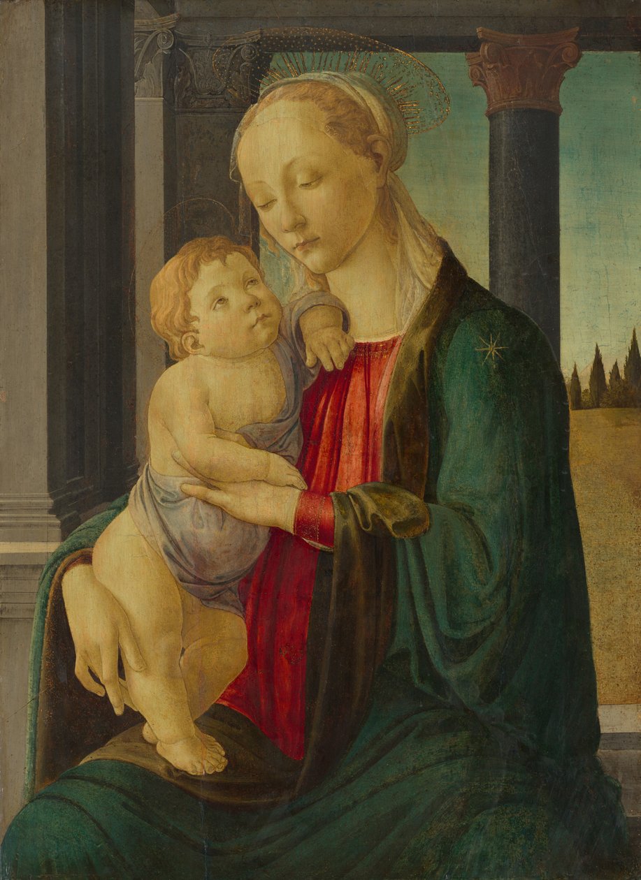 圣母玛利亚和孩子 作者 桑德罗·波提切利（Sandro Botticelli）