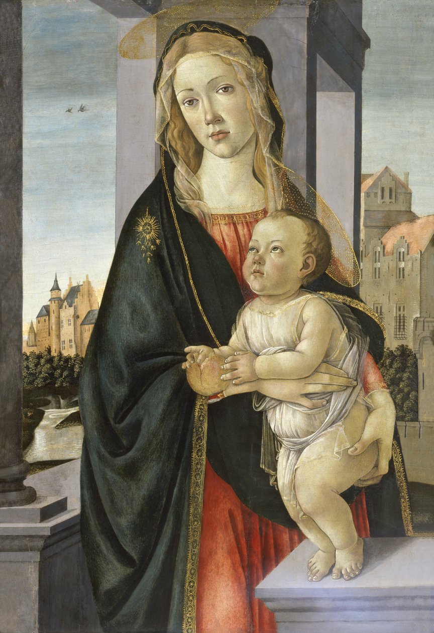 麦当娜和孩子，1485-95年 作者 桑德罗·波提切利（Sandro Botticelli）