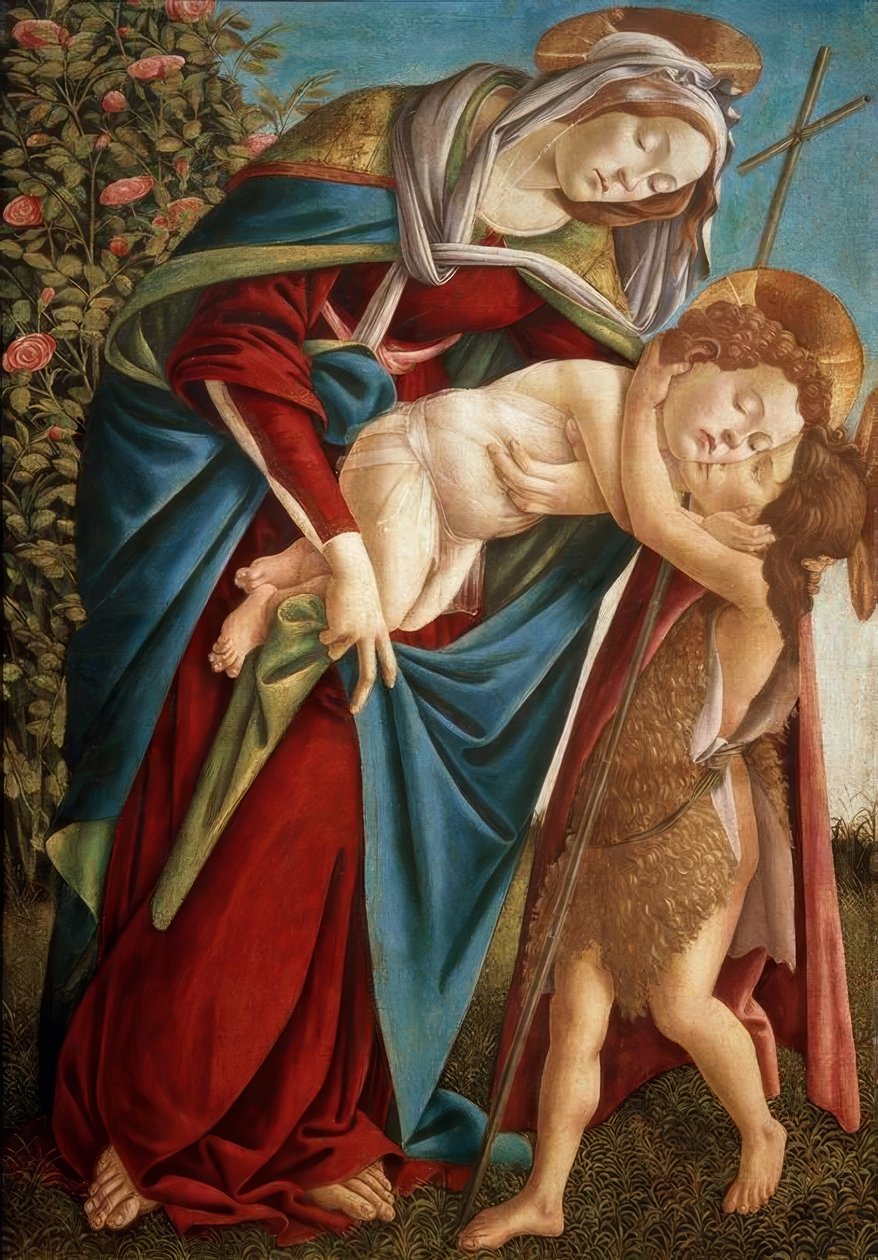麦当娜与孩子和约翰内斯本 作者 桑德罗·波提切利（Sandro Botticelli）