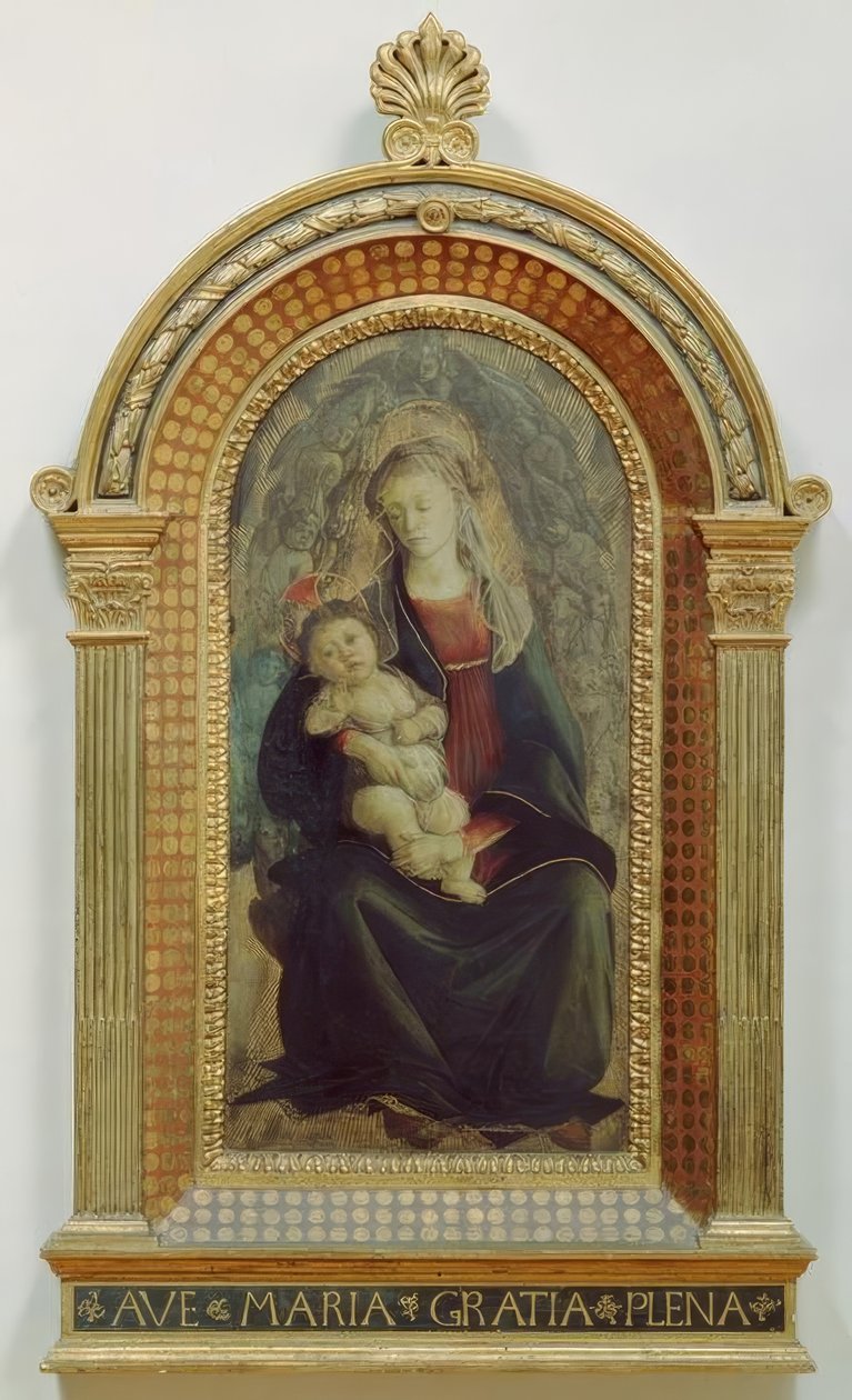 玛丽亚带着孩子的天使般的荣耀 作者 桑德罗·波提切利（Sandro Botticelli）
