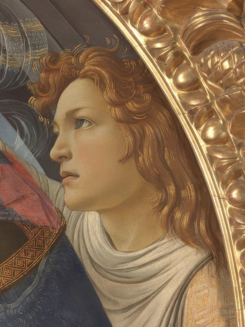 玛丽与孩子和五个天使 作者 桑德罗·波提切利（Sandro Botticelli）