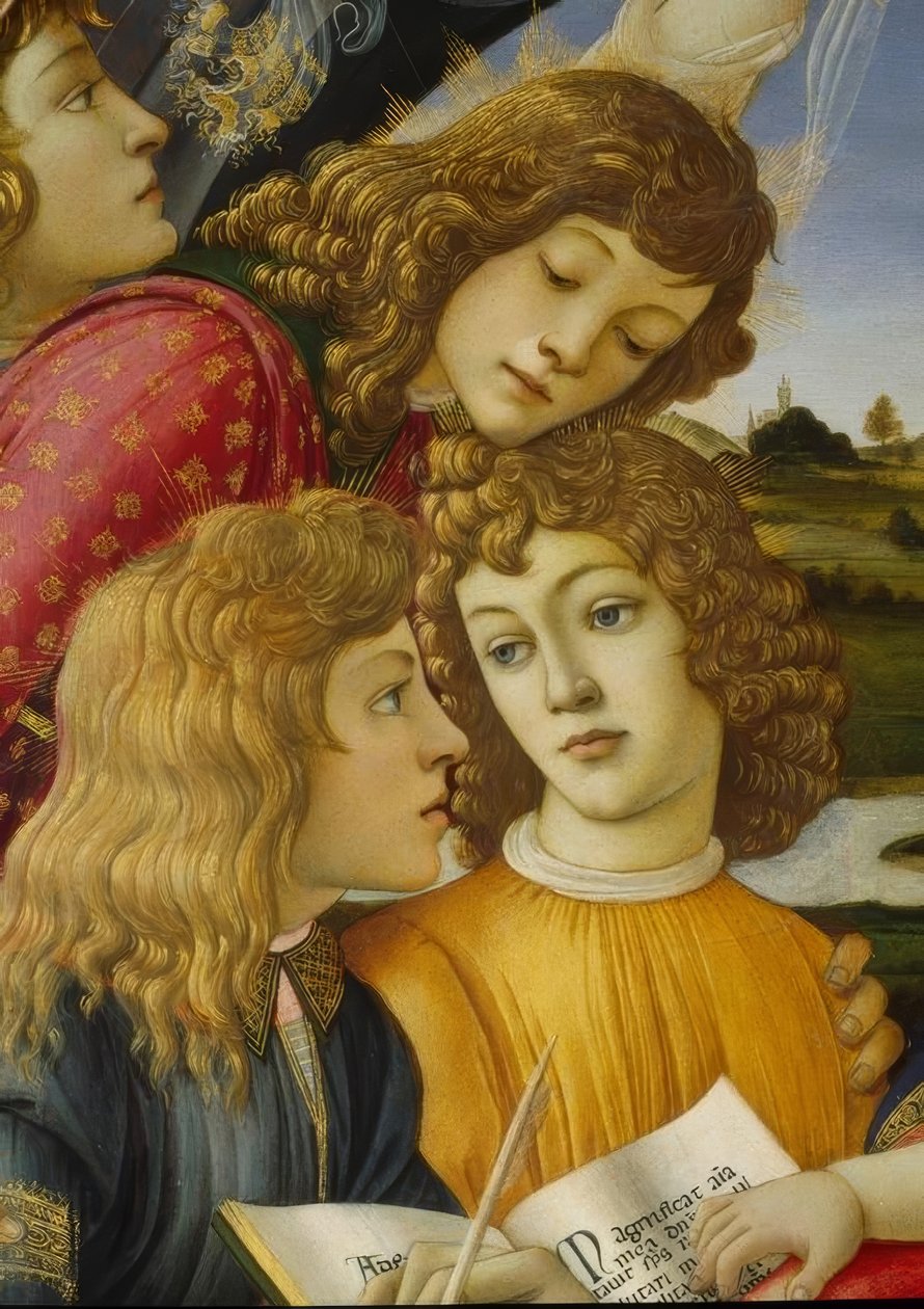 玛丽与孩子和五个天使 作者 桑德罗·波提切利（Sandro Botticelli）