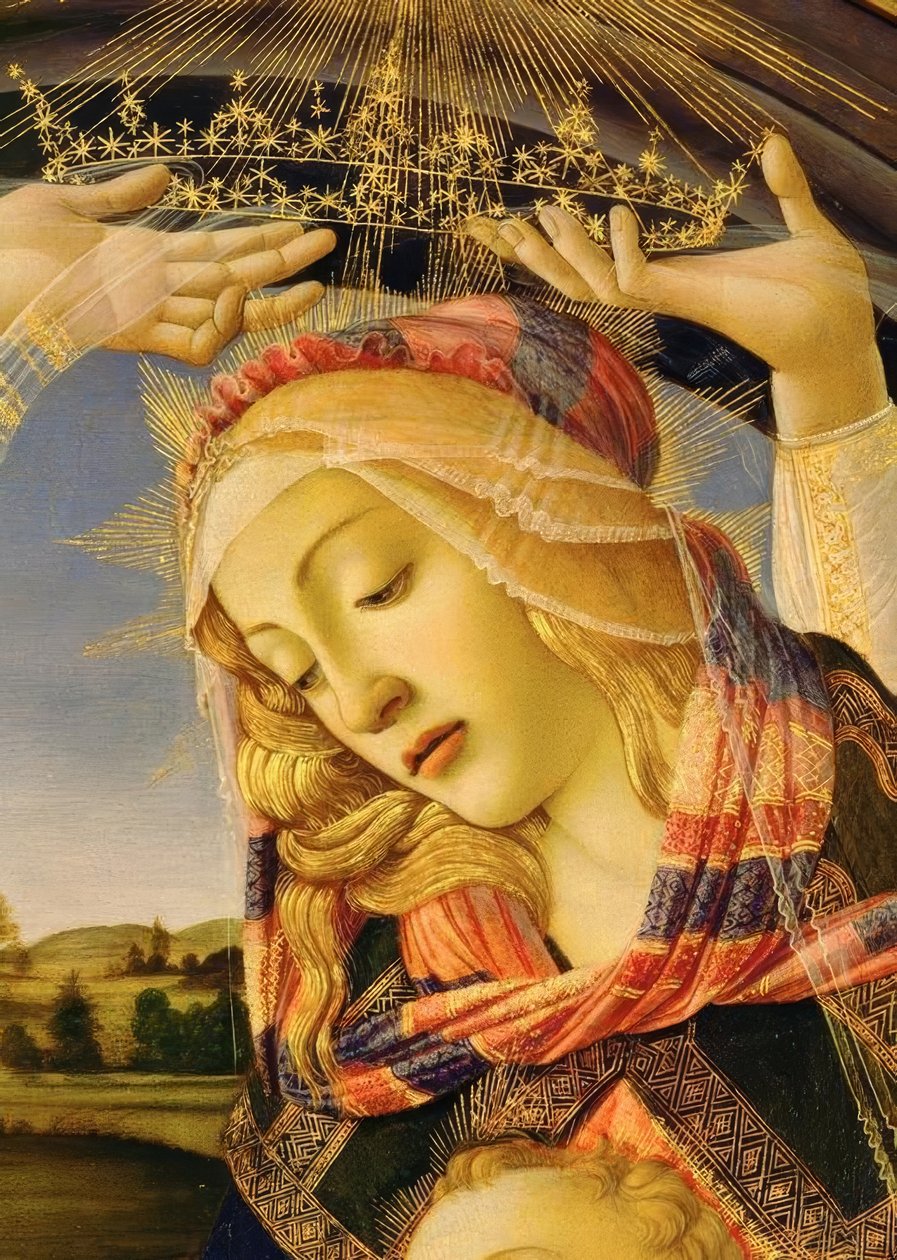 玛丽与孩子和五个天使 作者 桑德罗·波提切利（Sandro Botticelli）