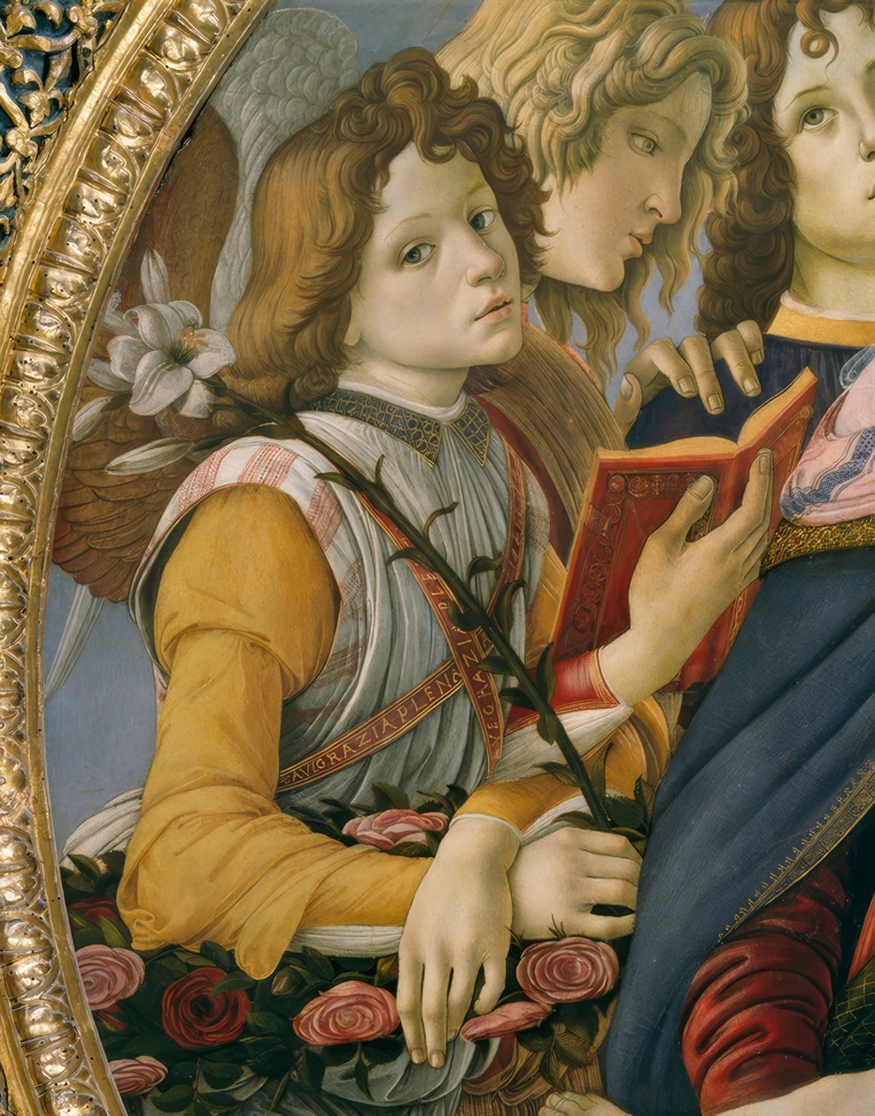 玛丽与孩子和六个天使 作者 桑德罗·波提切利（Sandro Botticelli）